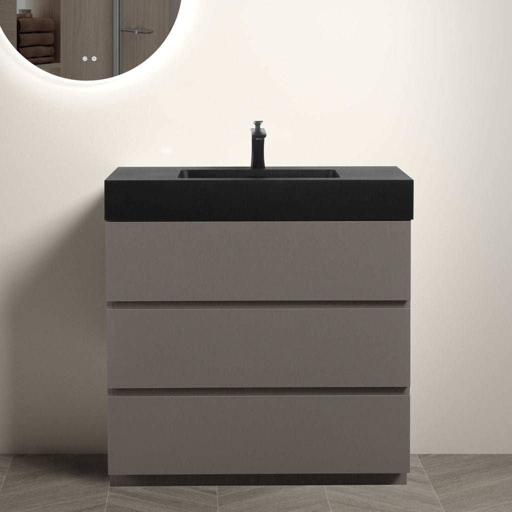 Alice - Bathroom Vanity With Sink, Large Storage Freestanding by Unique Piece Furniture