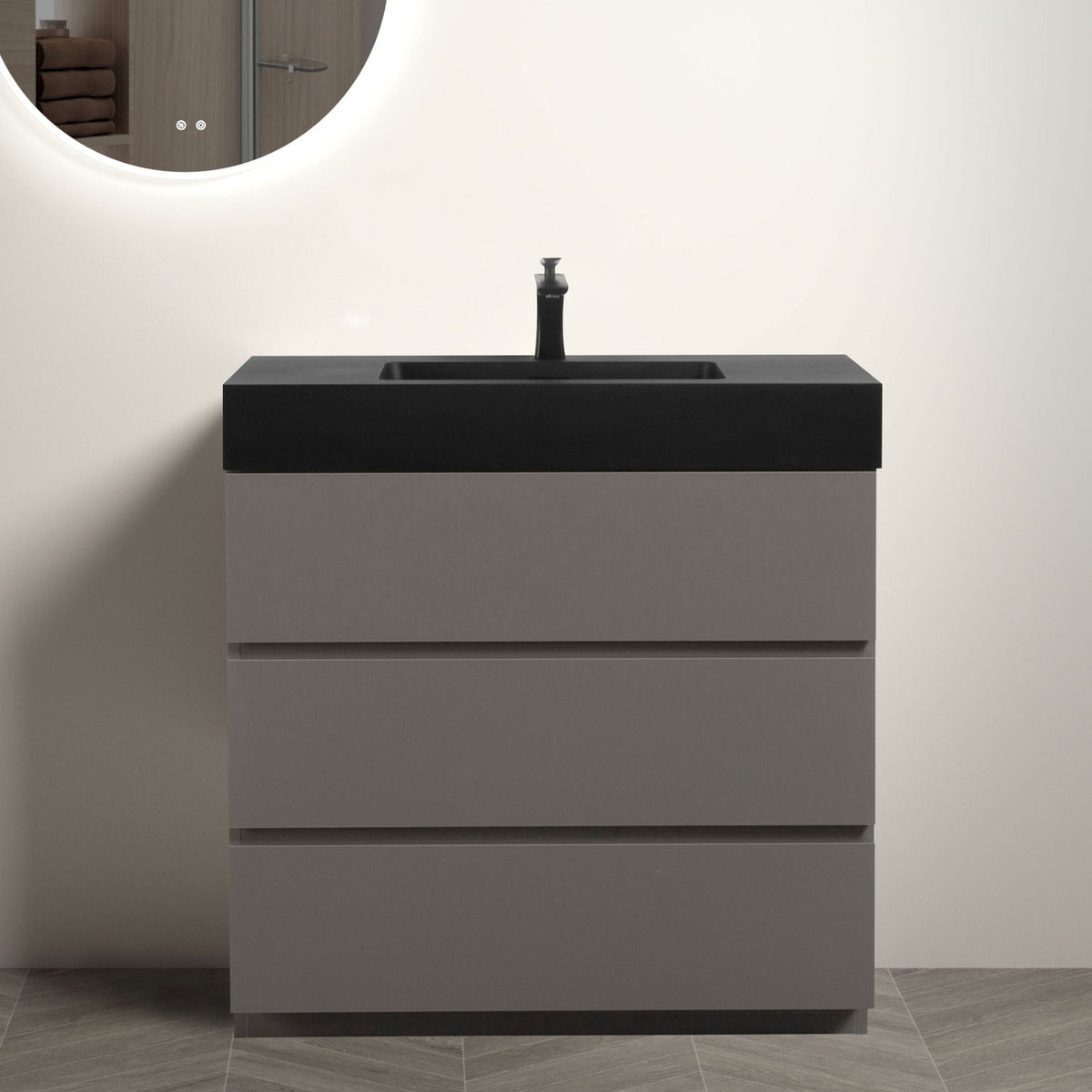 Alice - Bathroom Vanity With Sink, Large Storage Freestanding by Unique Piece Furniture