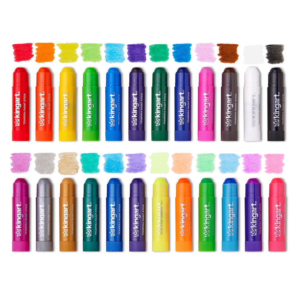 Tempera Paint Sticks – 24 Colors by KINGART