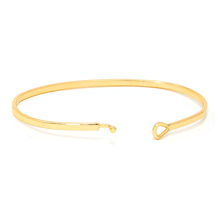 Always be My Mom Thin Metal Hook Bracelet by Madeline Love