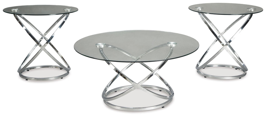Hollynyx - Occasional Table Set (Set of 3) - Chrome Finish by Unique Piece Furniture