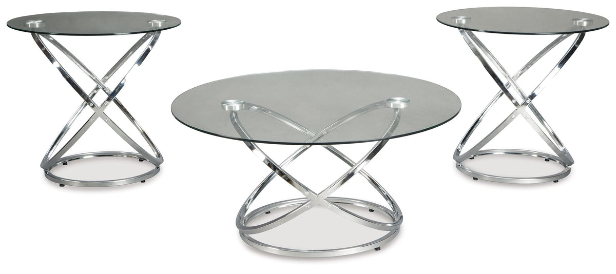 Hollynyx - Occasional Table Set (Set of 3) - Chrome Finish by Unique Piece Furniture