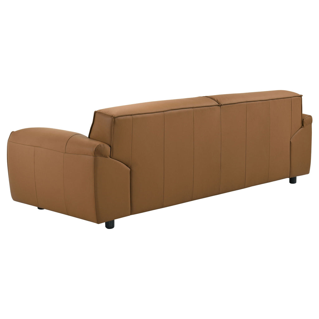 Buxton Top Grain Leather Upholstered Sofa Orange by Unique Piece Furniture
