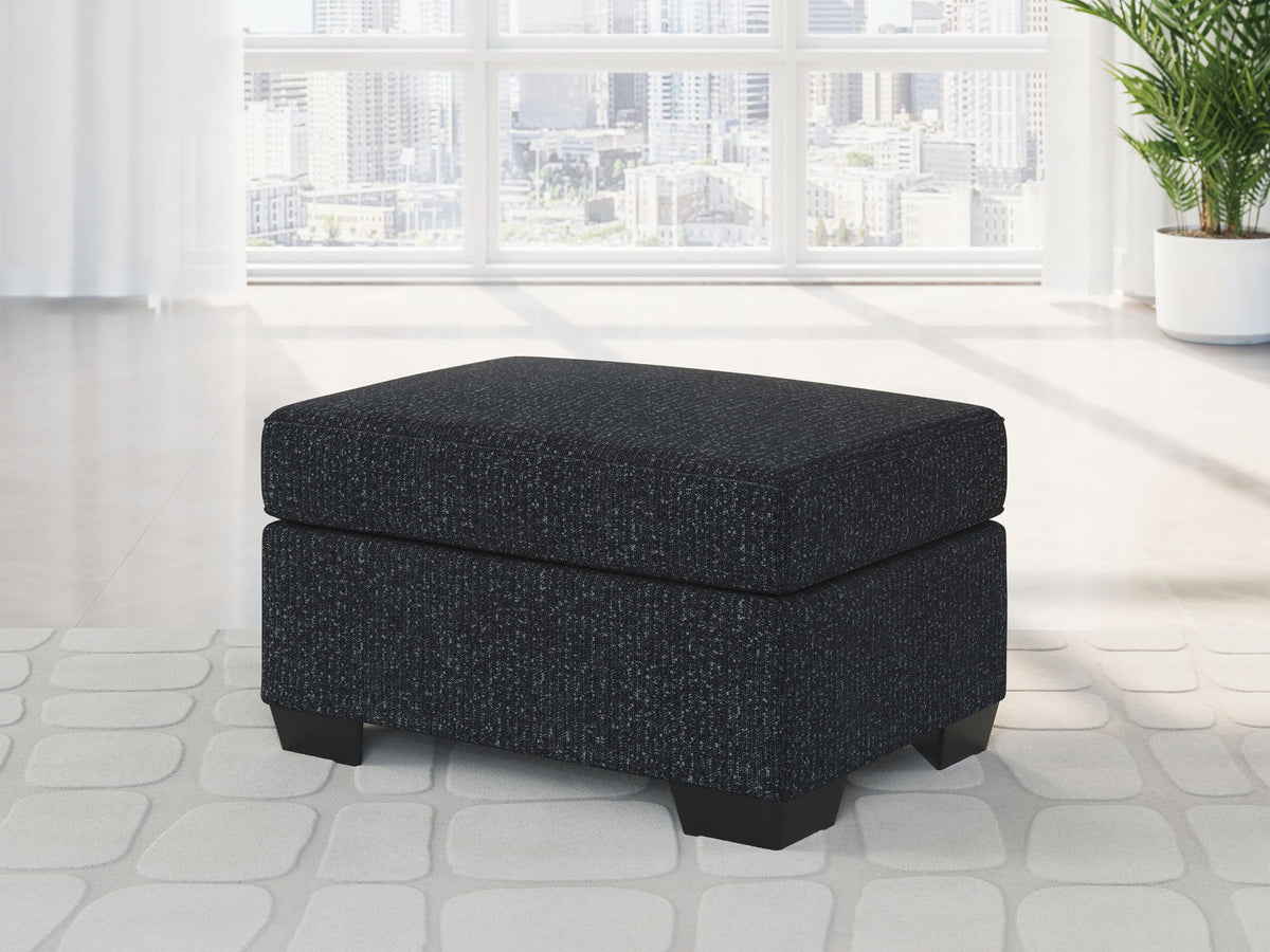 Jasmine Peaks - Ottoman - Coal by Unique Piece Furniture