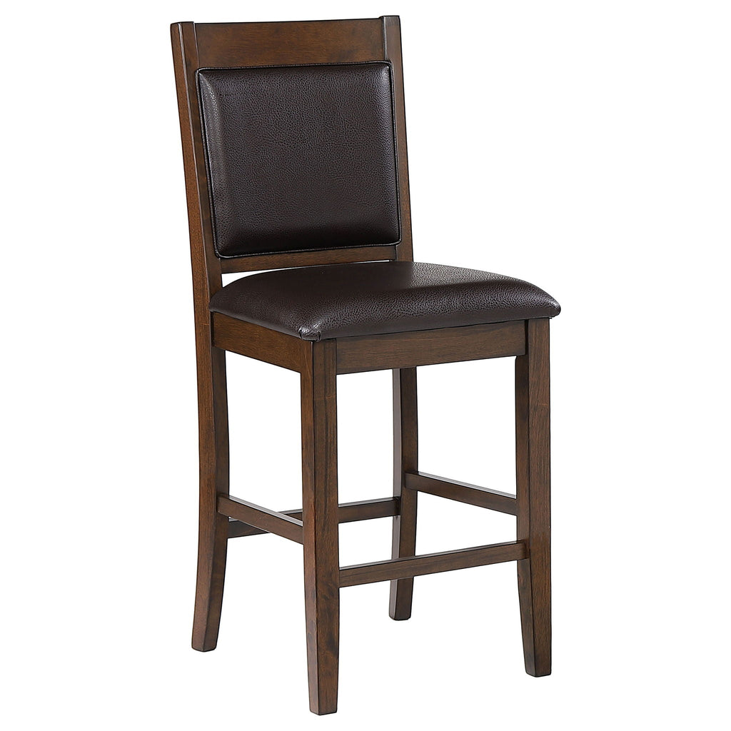 Dewey Upholstered Counter Chair Walnut (Set of 2) by Unique Piece Furniture