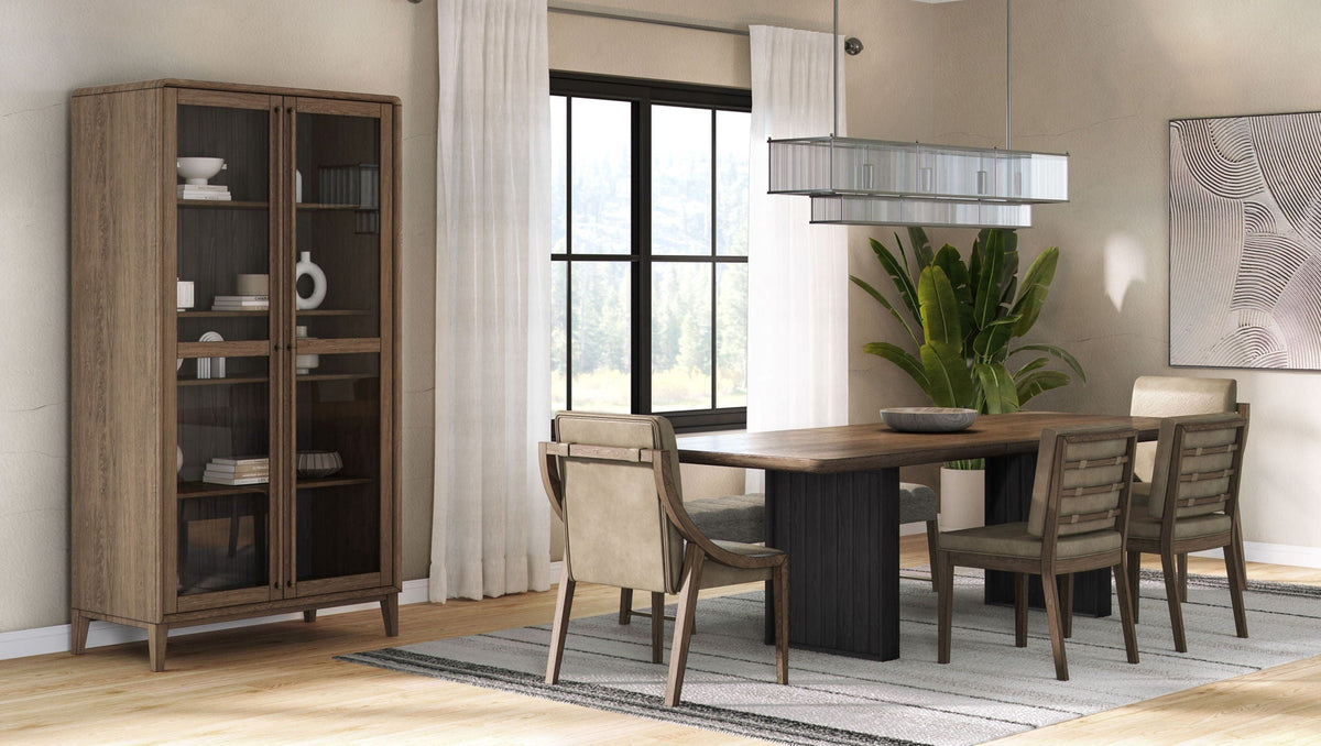 Display Cabinet - Latte / Peppercorn by Unique Piece Furniture