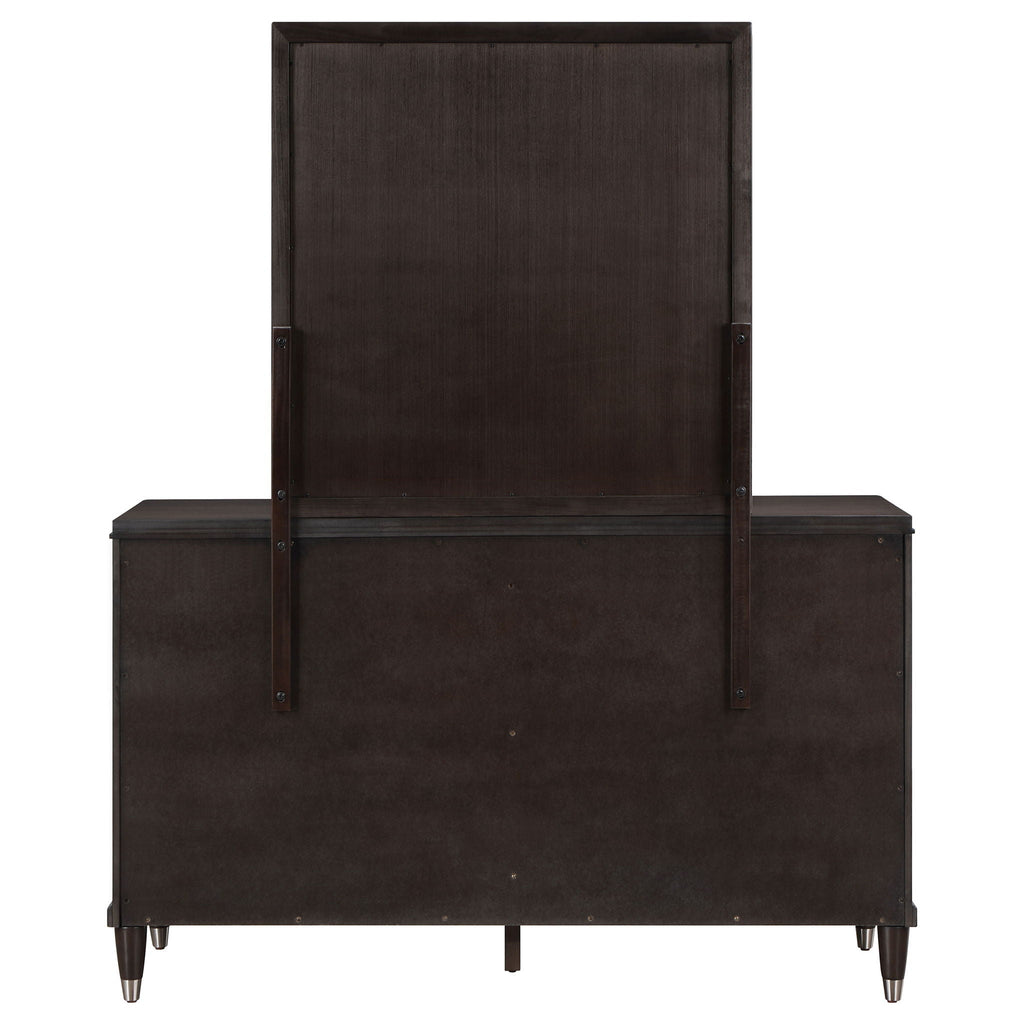 Emberlyn 6-drawer Dresser with Mirror Brown by Unique Piece Furniture