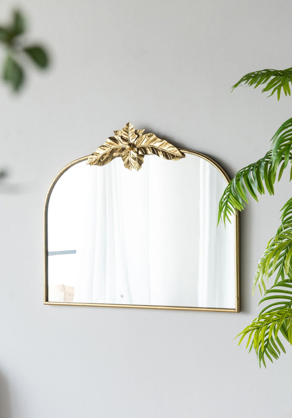 Arched Wall Mirror With Metal Frame, Wall Mirror For Living Room by Unique Piece Furniture