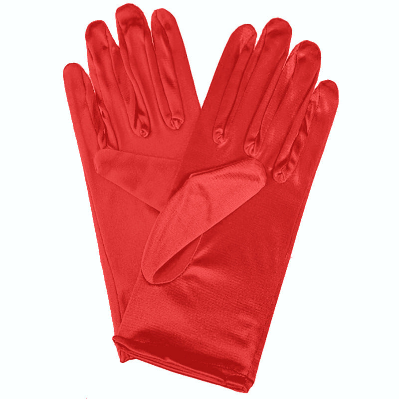Bridal Wedding Gloves Short Satin Dress Cheongsam Gloves by My Store