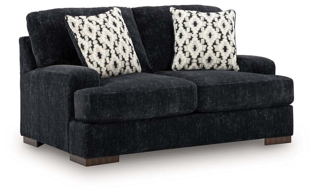 Whitmore Manor - Loveseat - Black Pearl by Unique Piece Furniture
