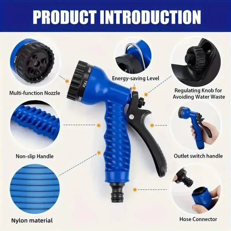 Expandable Collapsible High Pressure Magic Hose with Spray Gun by DailySale