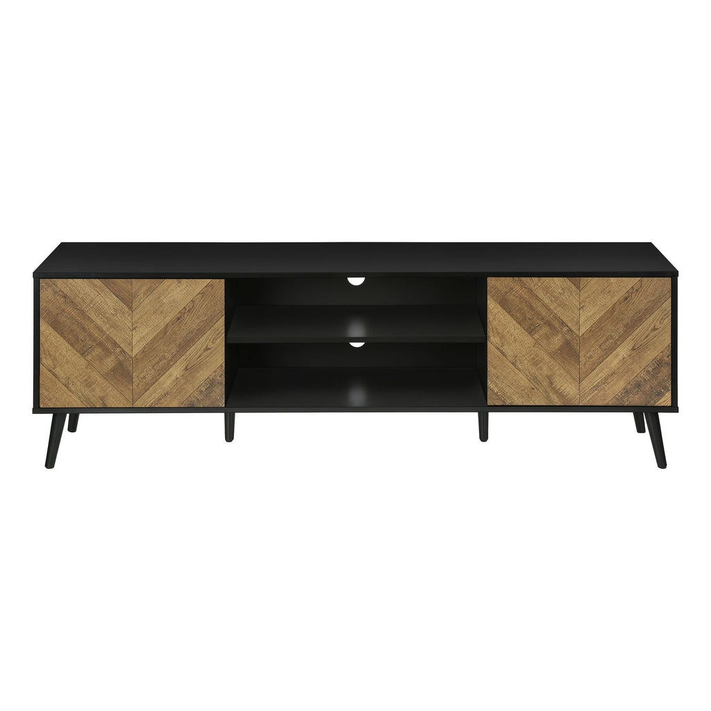TV Stand, Console, Media Entertainment Center, Storage Cabinet, Modern Design - Black by Unique Piece Furniture
