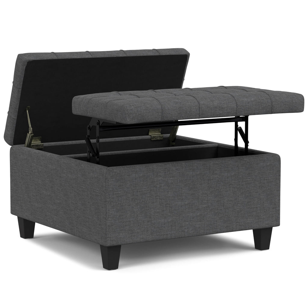 Harrison - Upholstered Coffee Table Storage Ottoman by Unique Piece Furniture