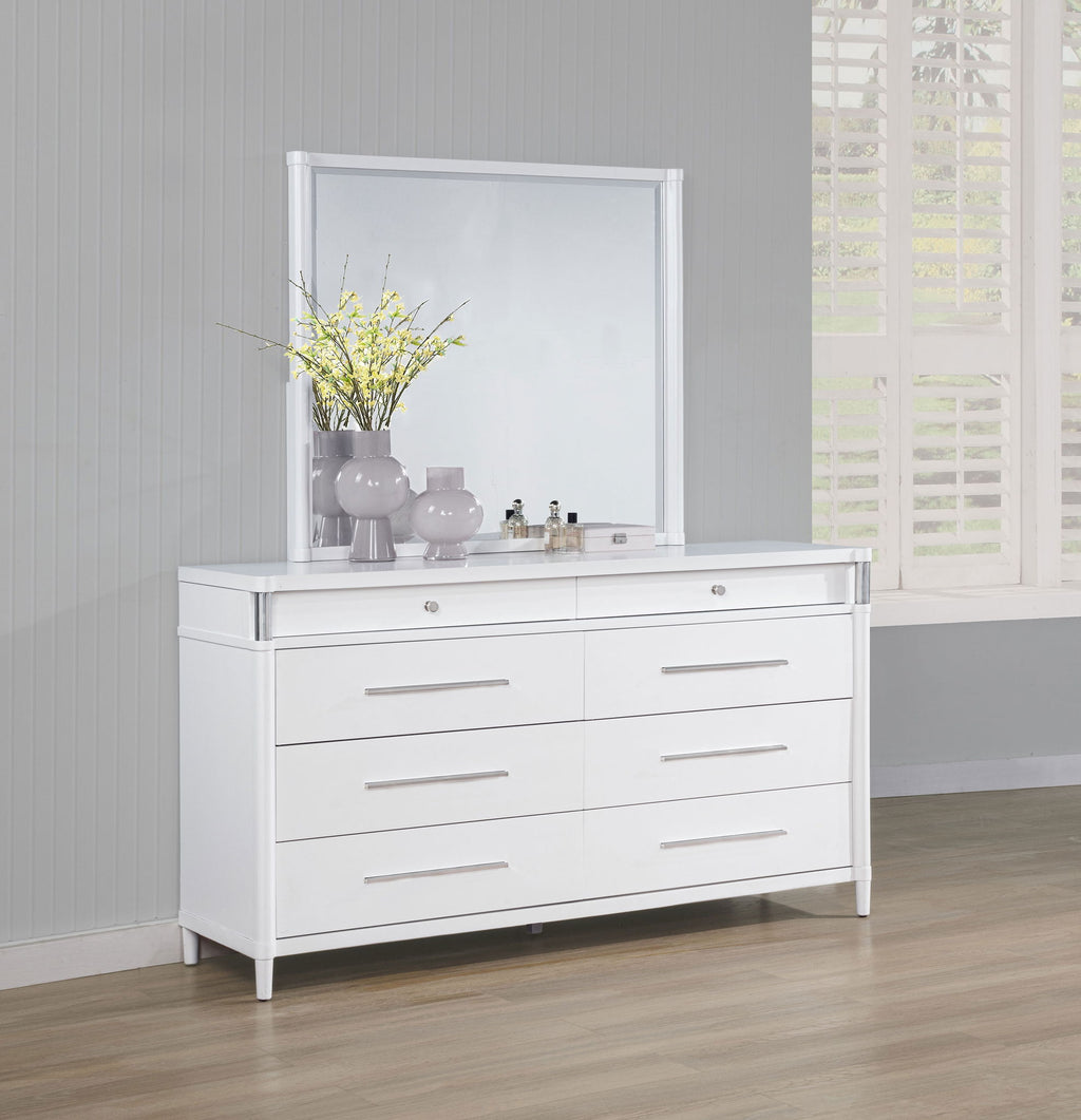Gracemont 8-drawer Bedroom Dresser with Mirror White by Unique Piece Furniture