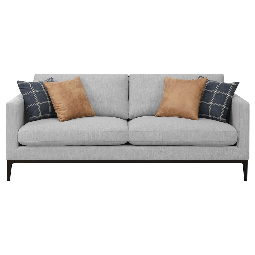Apperson Upholstered Track Arm Sofa Light Grey by Unique Piece Furniture