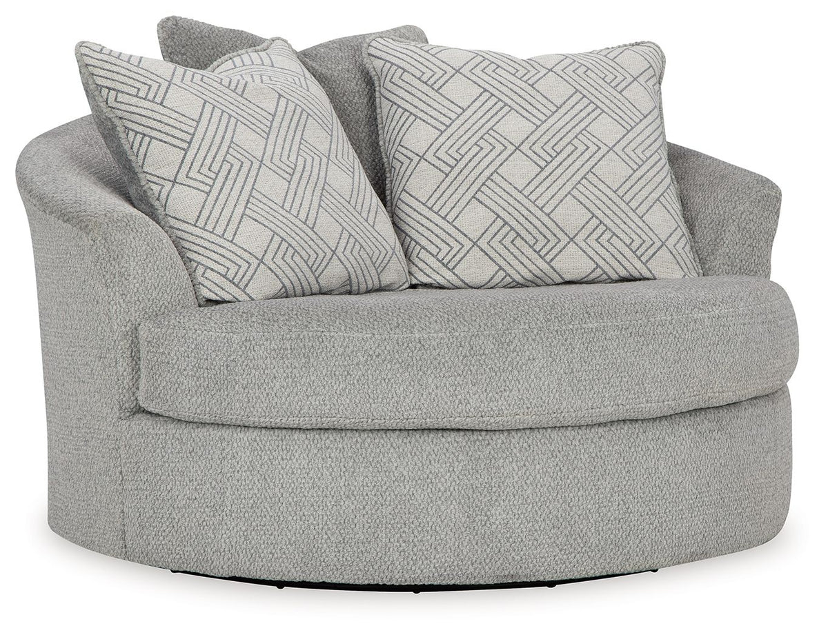 Casselbury - Oversized Swivel Accent Chair - Cement by Unique Piece Furniture