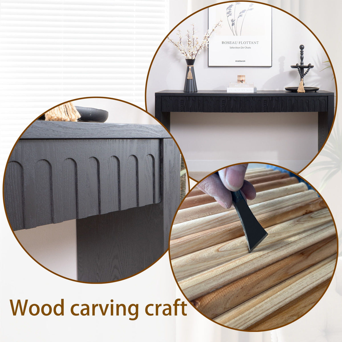 Modern Console Table With 4 Drawers, Entryway Table by Unique Piece Furniture