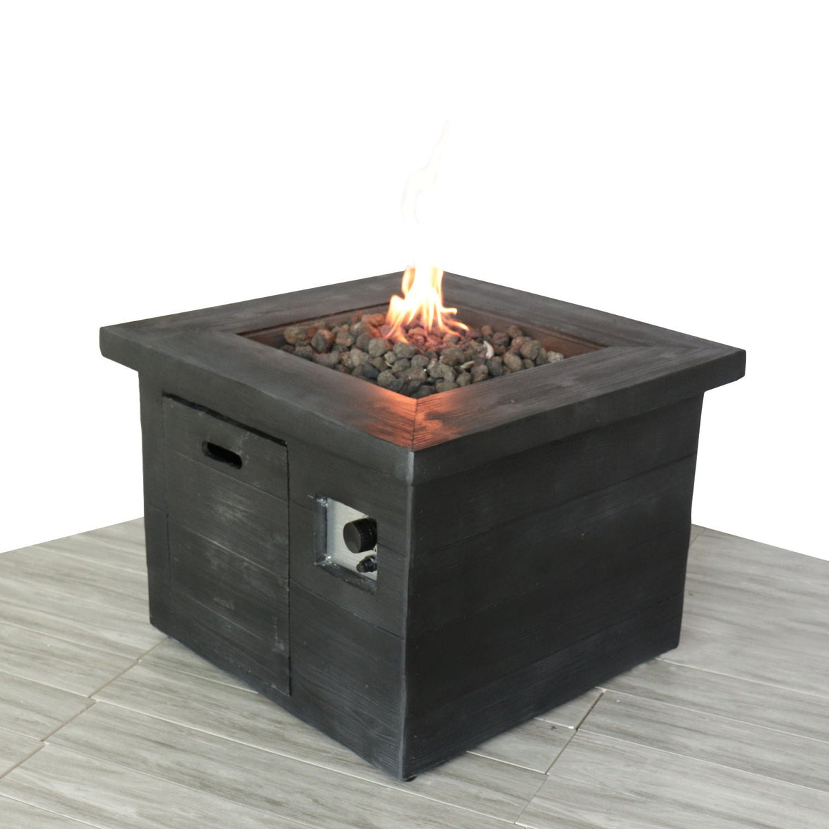 Fiber Reinforced Propane / Natural Gas Fire Pit Table - Charcoal by Unique Piece Furniture