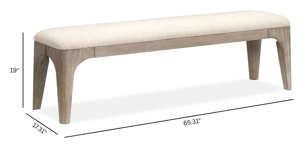 Braelyn - Long Bench - Dorian Gray by Unique Piece Furniture
