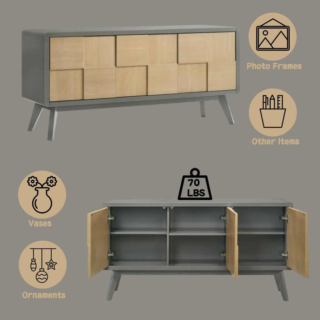 Blayde - 8 Pieces Dining Room Set - Natural / White by Unique Piece Furniture