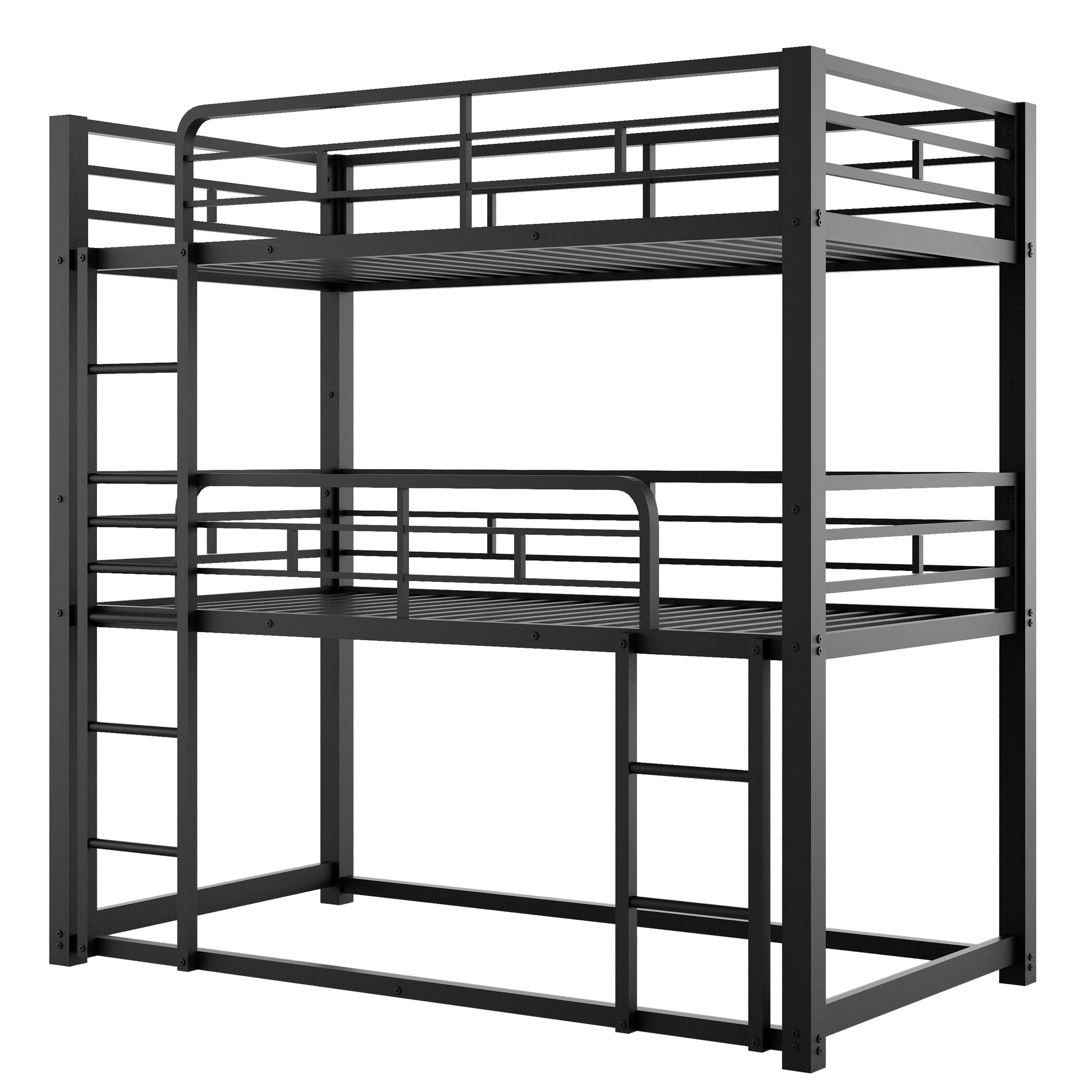 Triple Bunk Bed With Sturdy Construction And Space Saving Design by Unique Piece Furniture