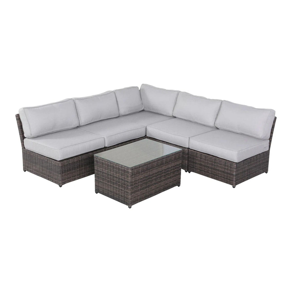 Comfortable Modern Patio Rattan Sectional Set With Cushions by Unique Piece Furniture