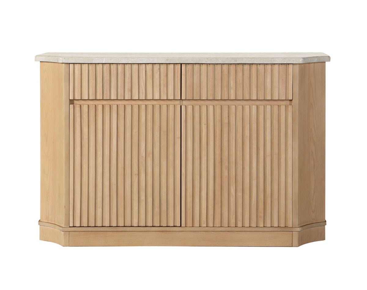 Qwin - Server - Natural Marble / Oak by Unique Piece Furniture