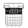 Floating Coffee Bar Shelf With Coffee Pod Holder, Hooks And Storage Shelf - Black by Unique Piece Furniture