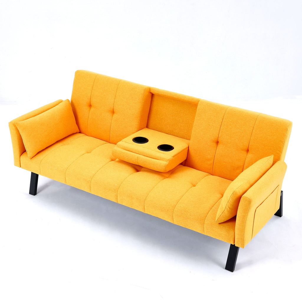 Sofa Bed With Foldable Design And Cup Holder by Unique Piece Furniture