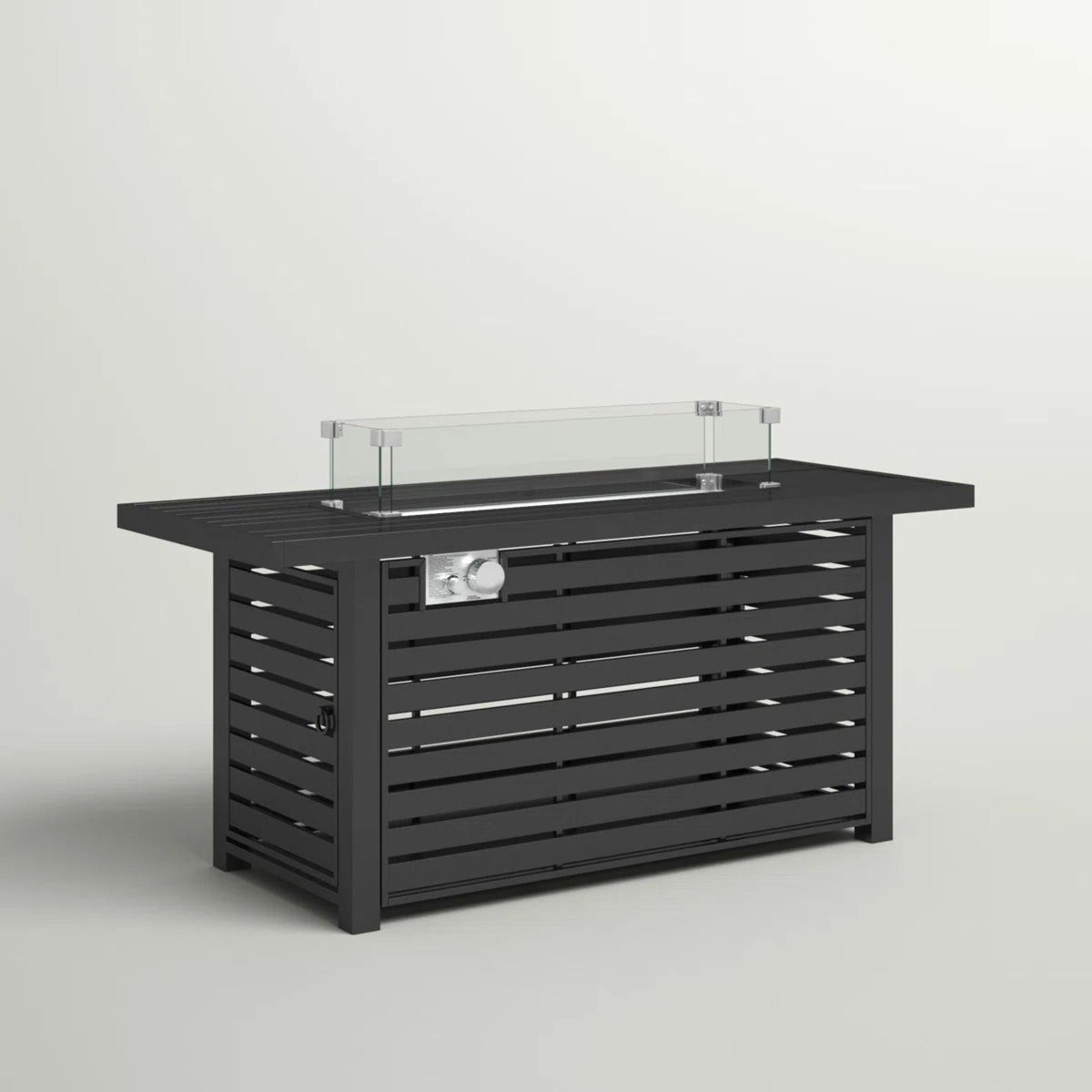 Propane Fire Pit Table With Cover - Black by Unique Piece Furniture