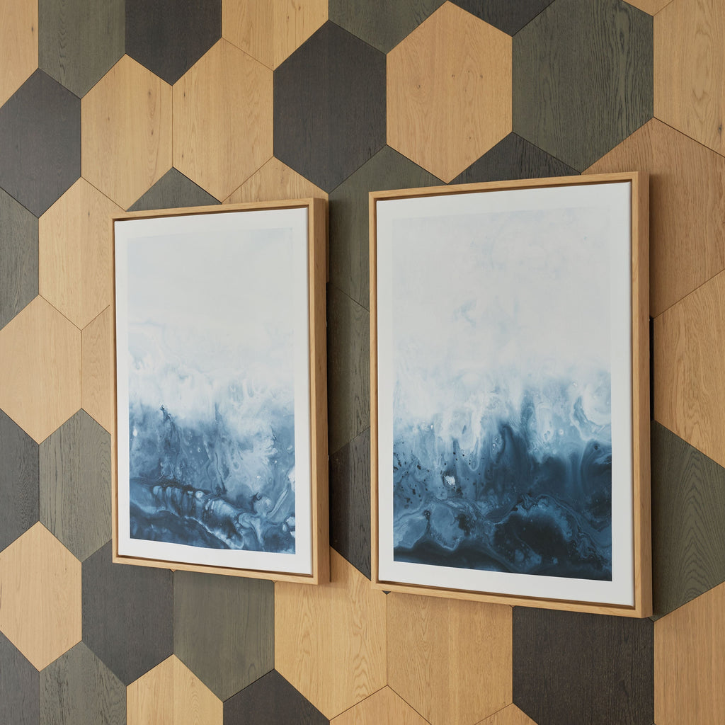 Holport - Wall Art Set (Set of 2) - Blue / White by Unique Piece Furniture