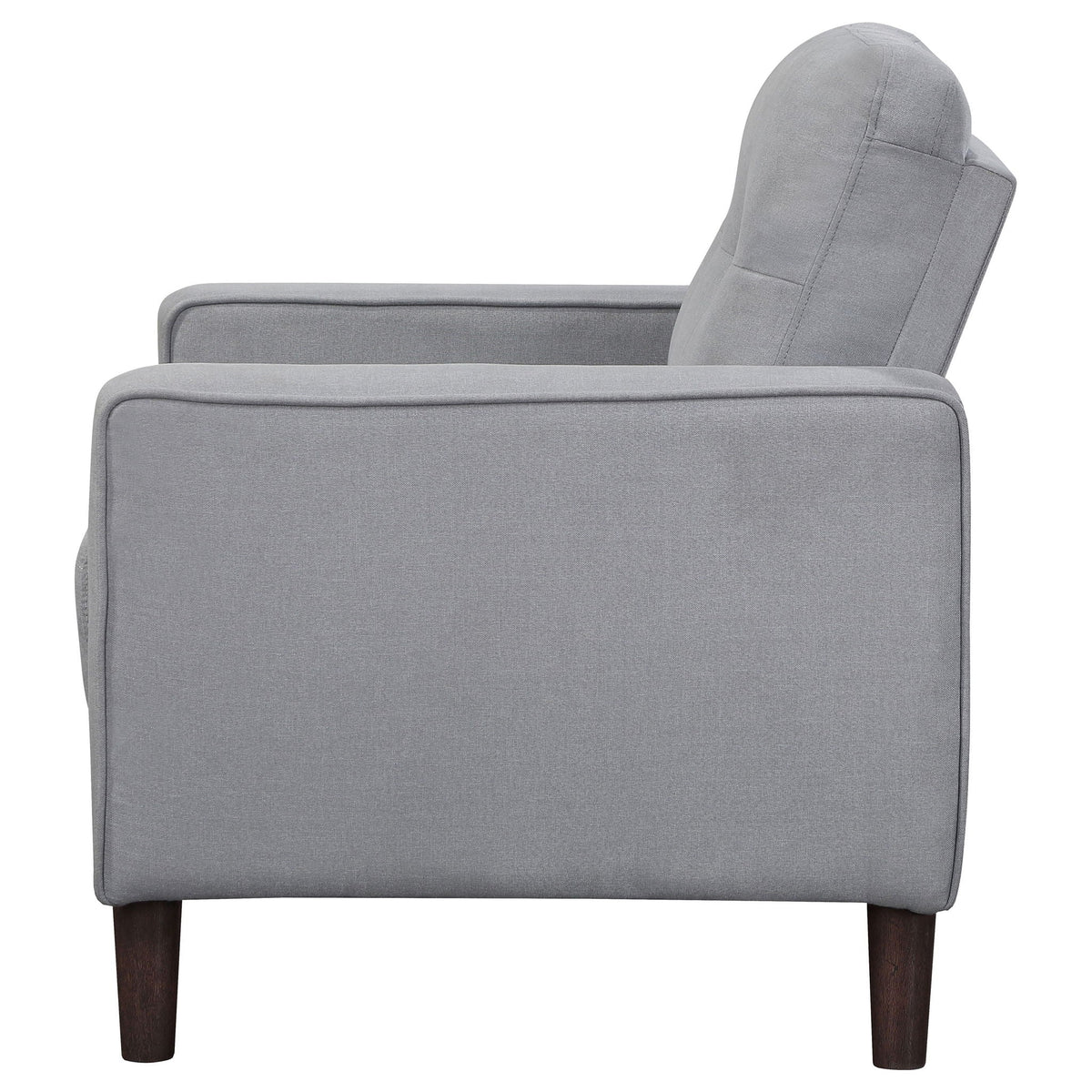 Bowen Upholstered Track Arm Tufted Accent Chair Grey by Unique Piece Furniture