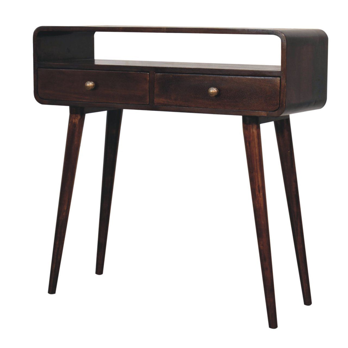 Solid Wood Curved Console Table by Unique Piece Furniture