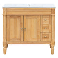 Modern Bathroom Vanity With Ceramic Sink, Soft Close Doors, Adjustable Shelves by Unique Piece Furniture
