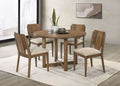 Crestmore 5-piece 46-inch Round Wood Dining Table Set Walnut by Unique Piece Furniture