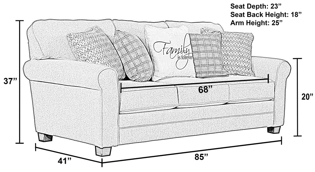 Lewiston - Sofa - Cement by Unique Piece Furniture