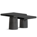 Zachary - 2 Piece Set Cast Aluminum Coffee Table - Black by Unique Piece Furniture