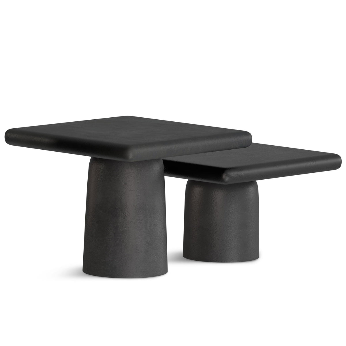 Zachary - 2 Piece Set Cast Aluminum Coffee Table - Black by Unique Piece Furniture