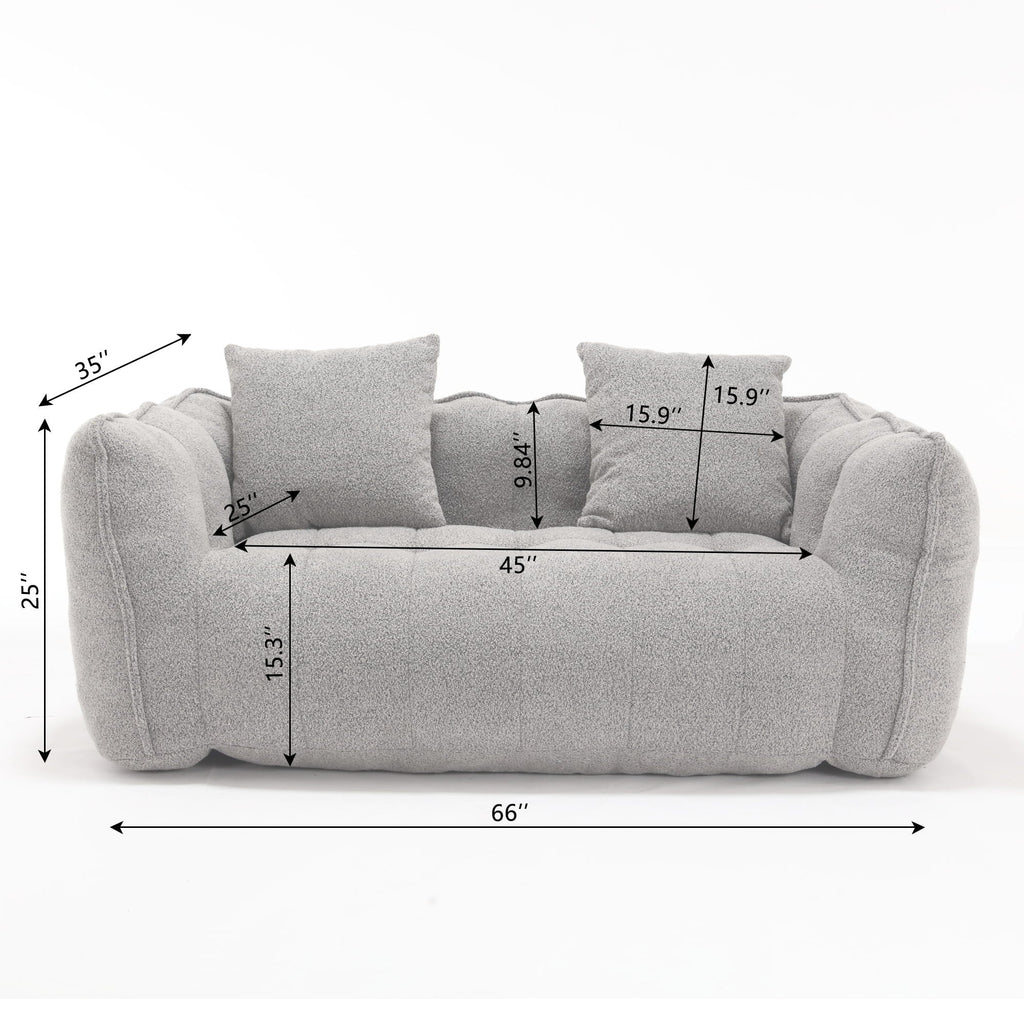 Cozy Beanbag Chair With High Resilience Foam Core For 2 by Unique Piece Furniture