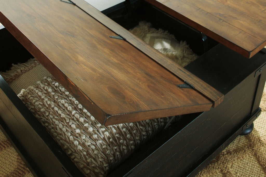 Valebeck - Lift Top Cocktail Table - Black / Brown by Unique Piece Furniture