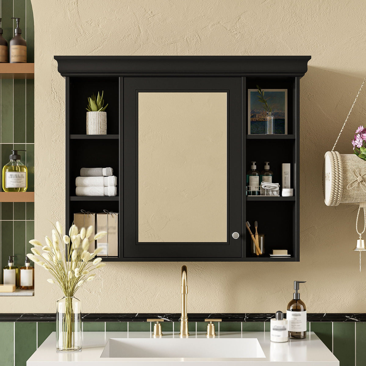 Wall Mounted Bathroom Storage Cabinet With Mirror Door by Unique Piece Furniture