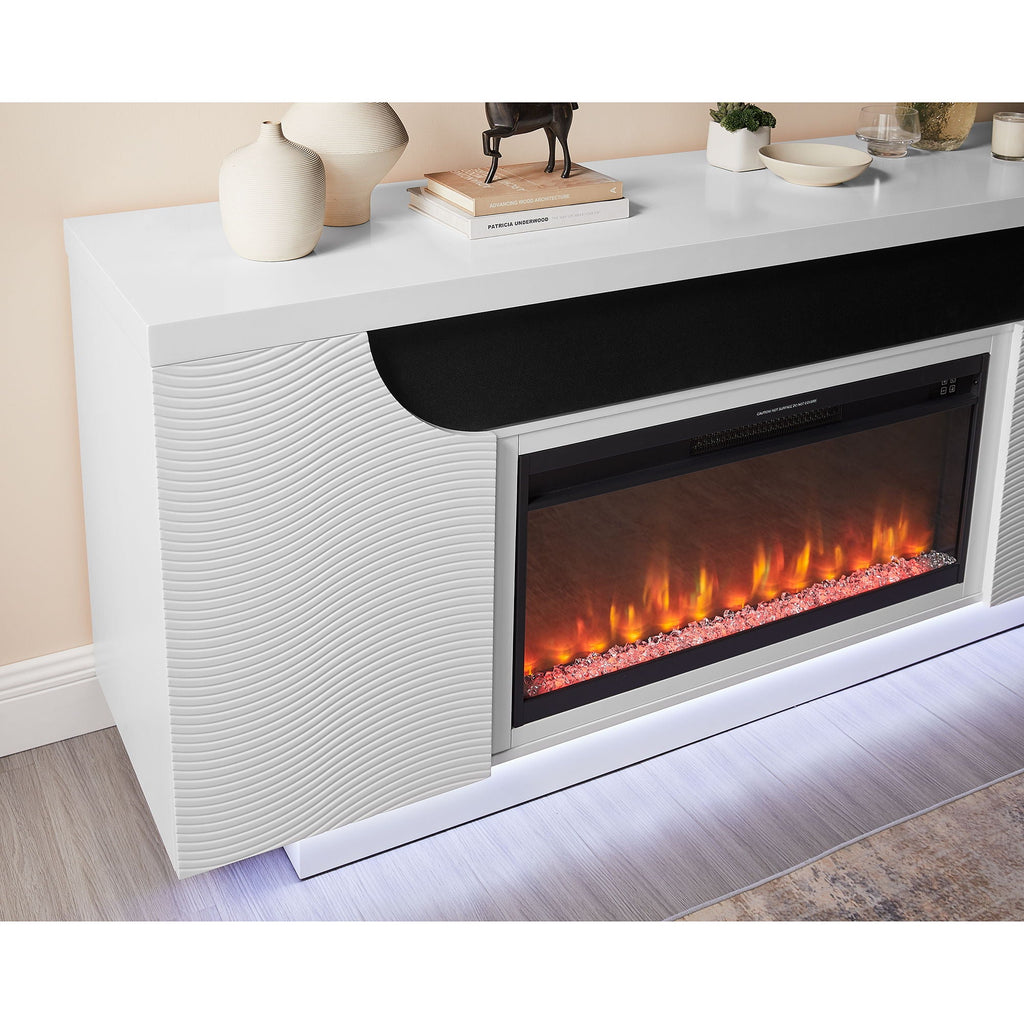 Alessia - Electric Fireplace With Multi Color LED And Flame Settings by Unique Piece Furniture