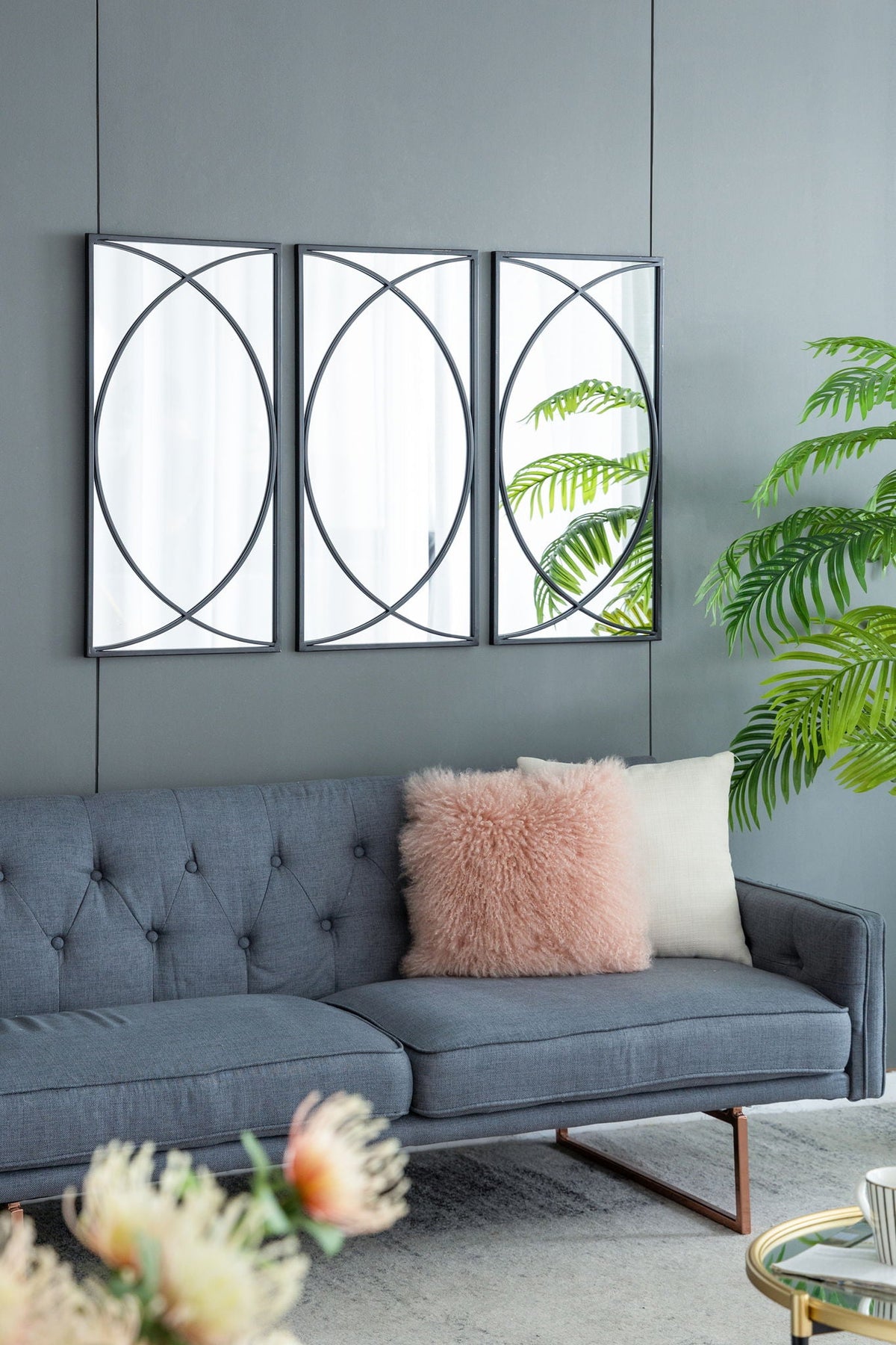 Rectangular Wall Mirrors With Frame, Home Decor For Living Room Bedroom Entryway - Black by Unique Piece Furniture