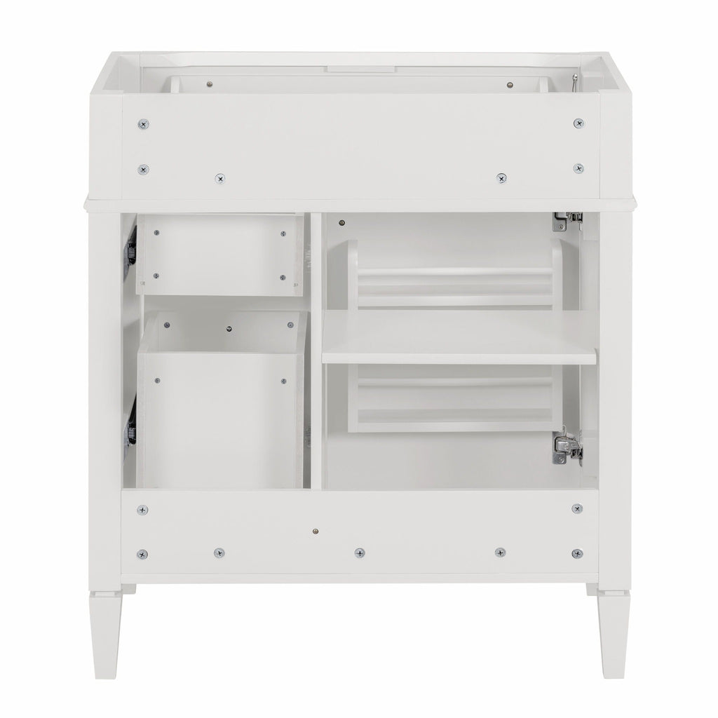 Bathroom Vanity With 2 Drawers And Tip-Out Drawer, Storage Cabinet by Unique Piece Furniture