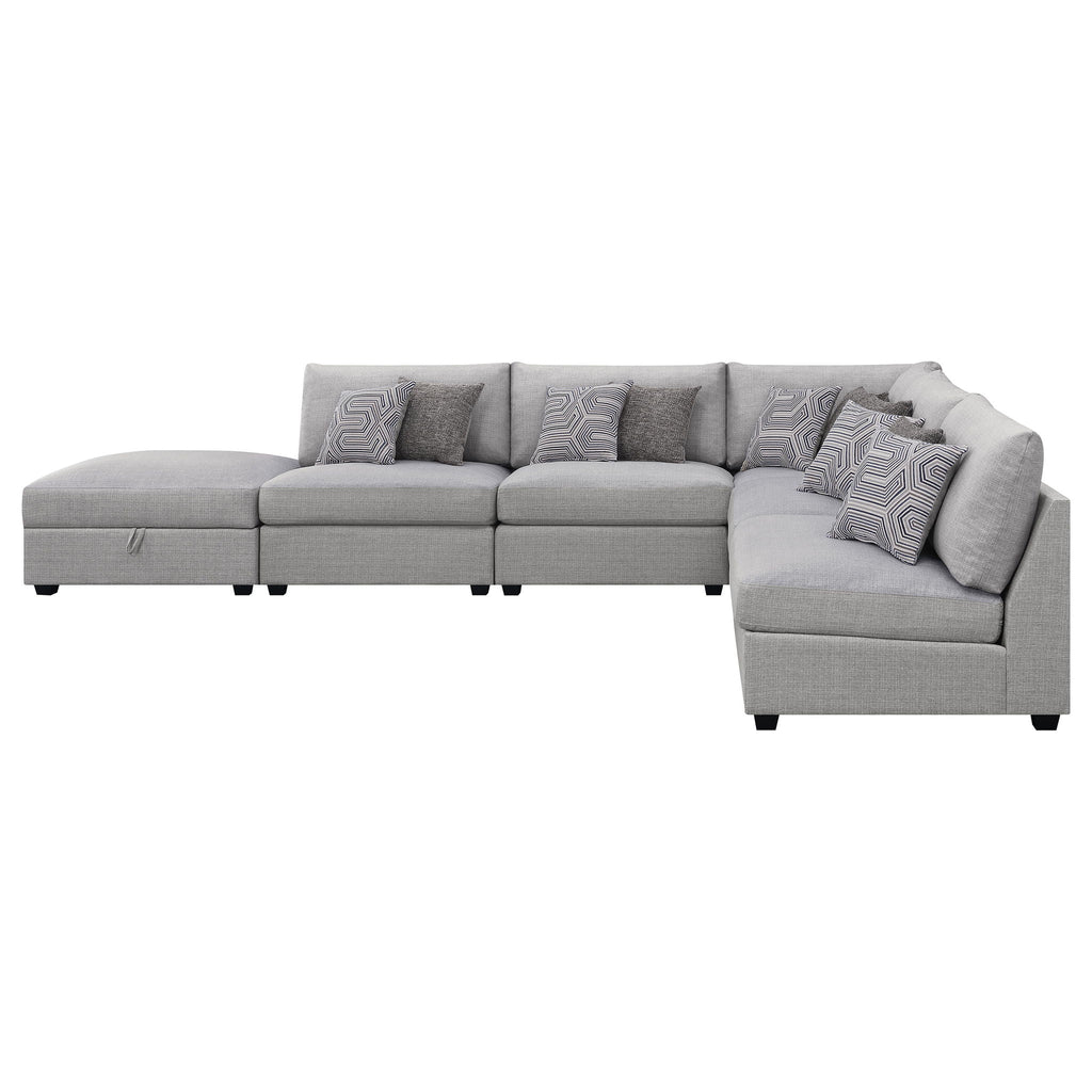 Cambria 6-piece Upholstered Modular Sectional Sofa Grey by Unique Piece Furniture