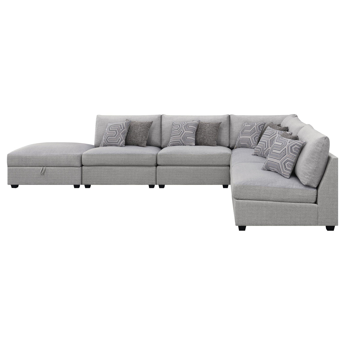 Cambria 6-piece Upholstered Modular Sectional Sofa Grey by Unique Piece Furniture