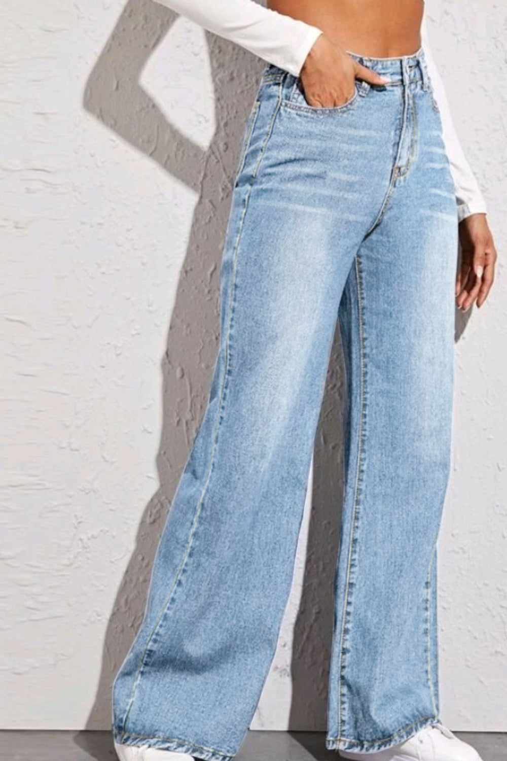 High Waist Wide Leg Jeans by Wild and Free Boutique