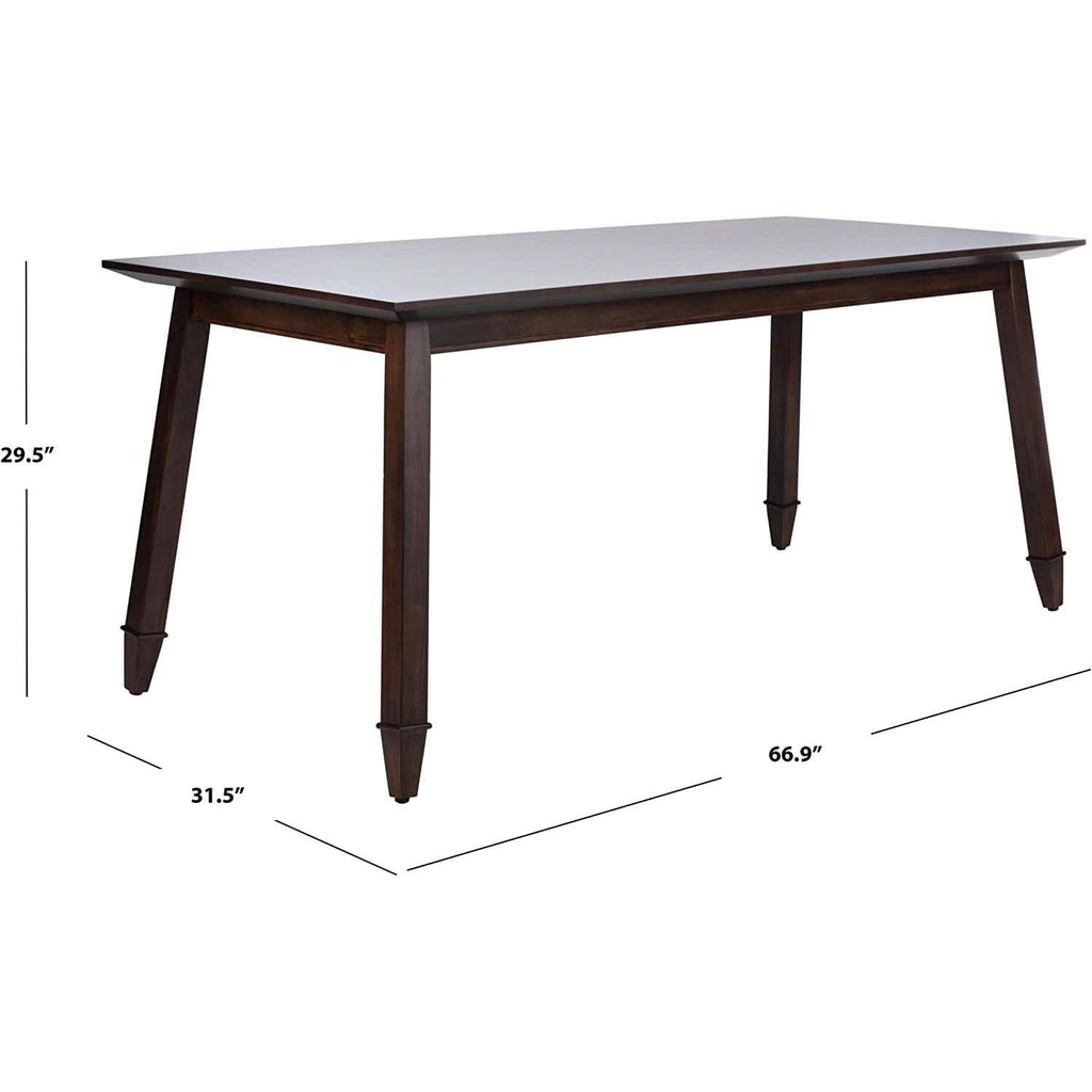 Brayson Walnut Rectangular Dining Table 67 Inch Wide by ShipItFurniture