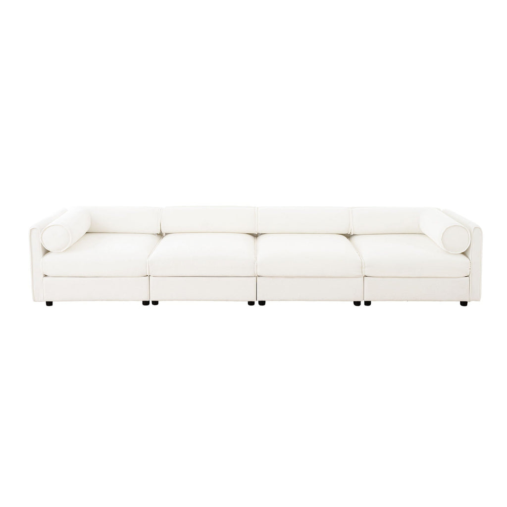 Stylish Sofa With Storage Seat And Cylindrical Backrest by Unique Piece Furniture
