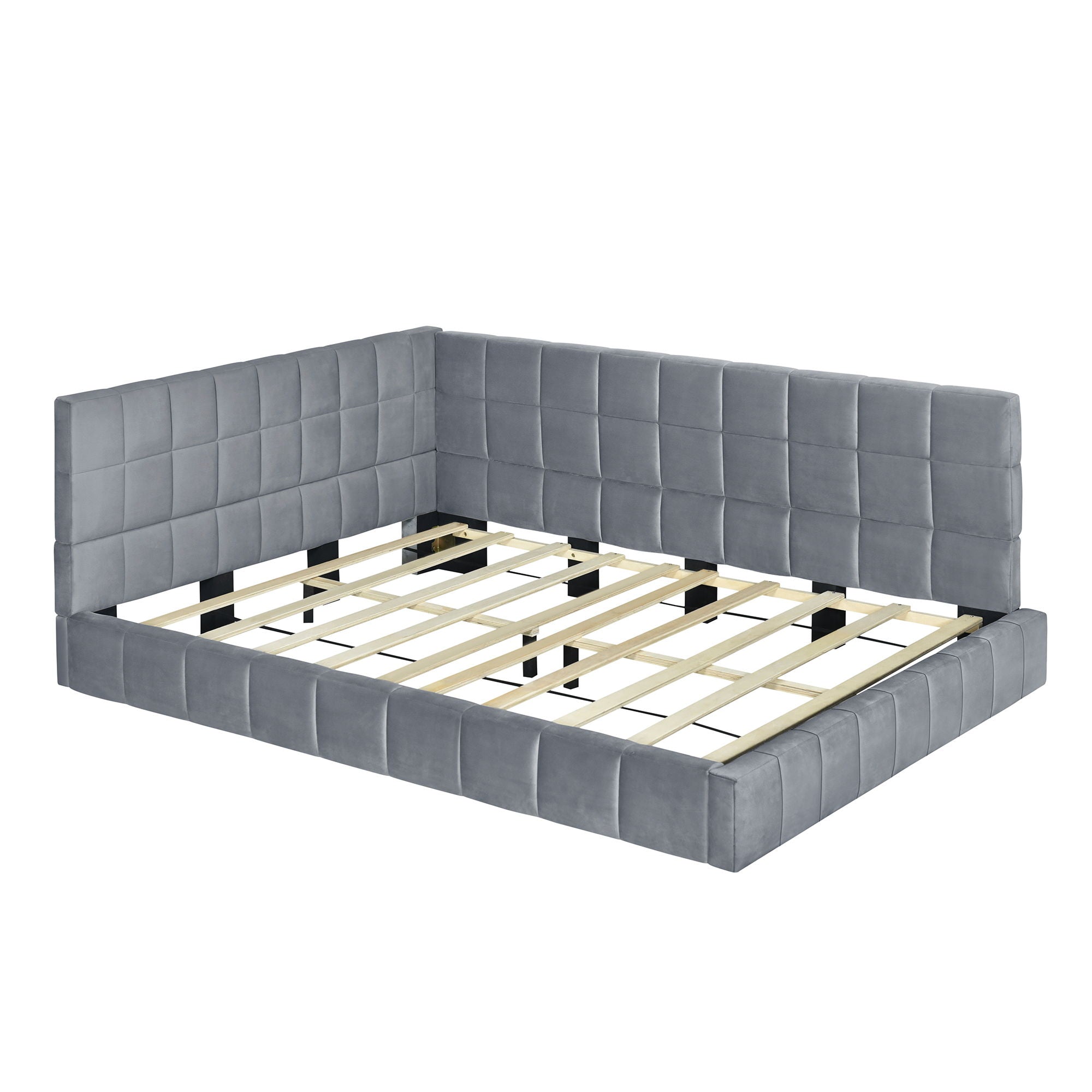Full Size Upholstered Classic Daybed / Sofa Bed Frame, Elegant Design - Gray by Unique Piece Furniture